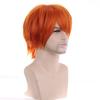 RightOn Dark Orange Wig Short Ginger Wig Cosplay Wigs for Costume Party and Dress Up Short Orange Wigs for Men and Women Halloween Hairnet Include view 3