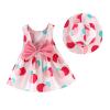 AnFeng Yellow Girls Flower Girl Dress Sleeveless Polka Dot Outfits Kids Baby Hat Princess Print Girls Toddler Dress Girls Dress&Skirt (Pink, 3-4 Years) view 1