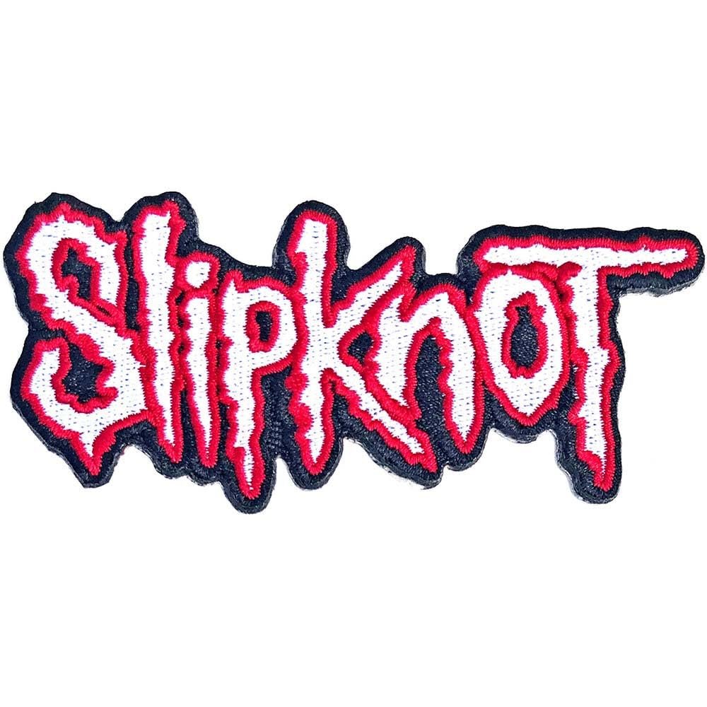 Rock Off officially licensed products Slipknot Cut-Out Logo Black Border Woven Patch Size Accessory Size