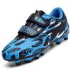 ASOCO DREAM Kids Soccer Cleats Boys Girls Firm Ground Soccer Shoes Youth Professional Athletic Outdoor Football Cleats Shoes,Blue,3.5 Big Kid view 1