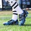 ASOCO DREAM Kids Soccer Cleats Boys Girls Firm Ground Soccer Shoes Youth Professional Athletic Outdoor Football Cleats Shoes,Blue,3.5 Big Kid view 3