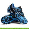 ASOCO DREAM Kids Soccer Cleats Boys Girls Firm Ground Soccer Shoes Youth Professional Athletic Outdoor Football Cleats Shoes,Blue,3.5 Big Kid view 4