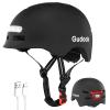 Gudook Adult Bike Helmet with Light - Bicycle Helmets Men - Women - Front and Back LED Lights Adjustable Cycling Helmet for Urban Commuter Biking Scooter view 1