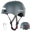 Gudook Adult Bike Helmet with Light - Bicycle Helmets Men - Women - Front and Back LED Lights Adjustable Cycling Helmet for Urban Commuter Biking Scooter view 1