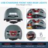Gudook Adult Bike Helmet with Light - Bicycle Helmets Men - Women - Front and Back LED Lights Adjustable Cycling Helmet for Urban Commuter Biking Scooter view 3