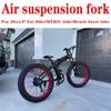 HSQMA 26 Inch Bike Fat Fork Air Suspension Travel 140mm Double Shoulder 1-1/8'' Straight Disc Brake Front Fork Rebound Adjust Downhill Shock Absorberfit 4.0'' Tire Snow/Beach Bikes view 2