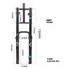 HSQMA 26 Inch Bike Fat Fork Air Suspension Travel 140mm Double Shoulder 1-1/8'' Straight Disc Brake Front Fork Rebound Adjust Downhill Shock Absorberfit 4.0'' Tire Snow/Beach Bikes view 4