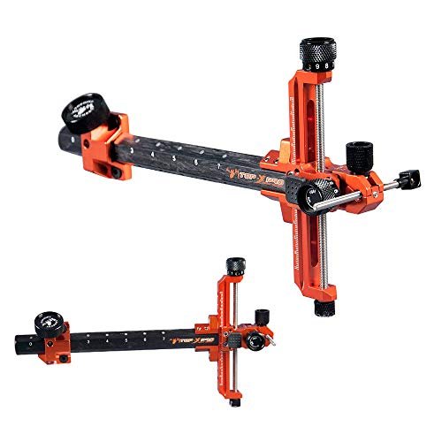 HNZMDY 9 Inch Archery Carbon Bar Recurve Bow Sight T Shape Archery Shooting Target Sight for Professional Competition Recurve Bow Shooting (Left Hand, Orange)