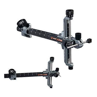 9 Inch Archery Carbon Bar Recurve Bow Sight T Shape Archery Shooting Target Sight for Professional Competition Recurve Bow Shooting (Left Hand, Gray)