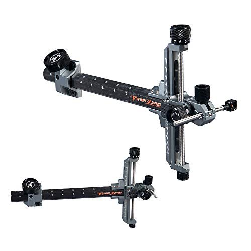 9 Inch Archery Carbon Bar Recurve Bow Sight T Shape Archery Shooting Target Sight for Professional Competition Recurve Bow Shooting (Left Hand, Gray)