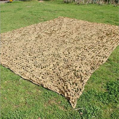 LGLFDJ Desert Camouflage Netting, Khaki Camo Netting Bulk Roll, Heavy Duty Sunshade Camping Garden Net, Army Camouflage Net Hunting Hide Cover (Size : 7X12m(23ft X 40ft))