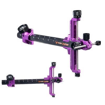 HNZMDY 9 Inch Archery Carbon Bar Recurve Bow Sight T Shape Archery Shooting Target Sight for Professional Competition Recurve Bow Shooting (Right Hand, Purple)