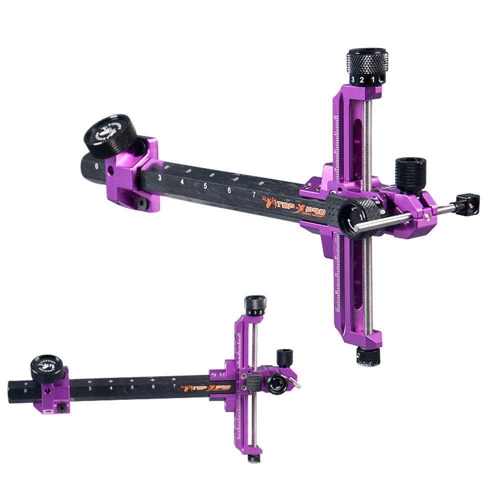 HNZMDY 9 Inch Archery Carbon Bar Recurve Bow Sight T Shape Archery Shooting Target Sight for Professional Competition Recurve Bow Shooting (Right Hand, Purple)