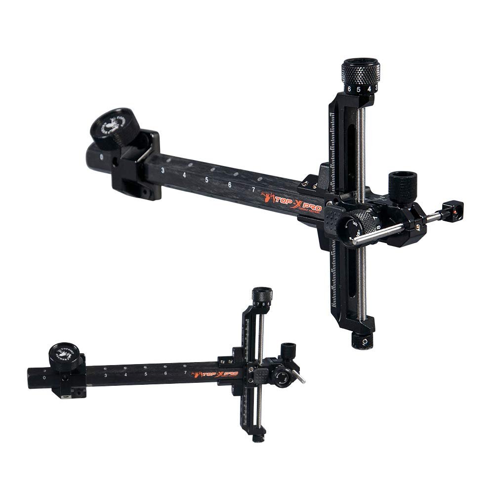 HNZMDY 9 Inch Archery Carbon Bar Recurve Bow Sight T Shape Archery Shooting Target Sight for Professional Competition Recurve Bow Shooting (Right Hand, Black)