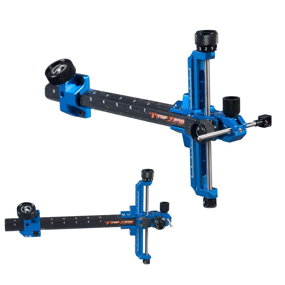 HNZMDY 9 Inch Archery Carbon Bar Recurve Bow Sight T Shape Archery Shooting Target Sight for Professional Competition Recurve Bow Shooting (Right Hand, Blue)