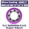 JEEFUSE 1PC MR115-MF Micro Casting Bearing 5x11x4mm ABEC-7 for Spinning Reel Water Wheel Bearings MR115 Drum Bearing view 2