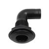 1" Black Polypropylene Thru Hull Fitting Hose 90 Degree for Marine Boat, 1pcs view 2