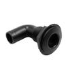 1" Black Polypropylene Thru Hull Fitting Hose 90 Degree for Marine Boat, 1pcs view 4