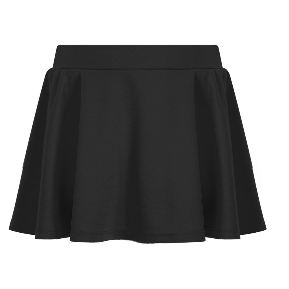 TiaoBug Kids Girls Golf Tennis Skirt with Shorts UPF 50+ High Waist Pleated Athletic Sports Skirt Skort Activewear Dress Black 12-13 Years