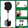 Billiards Snooker Pool Cue Chalk Holder, 2 Pieces Retractable Snooker Practical Tool with Belt Clip for Billiards Chalk Tip Holder view 3