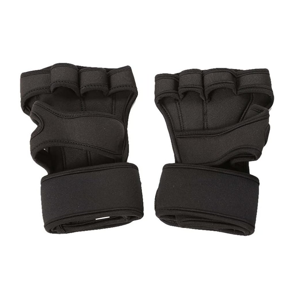 BESPORTBLE Winter Glove 1 Pair Breathable Weight Lifting Gloves Workout Gym Gloves Padded Gym with Wrist Wrap Exercise Accessories for Weight Training Women Men Size (Black) Winter