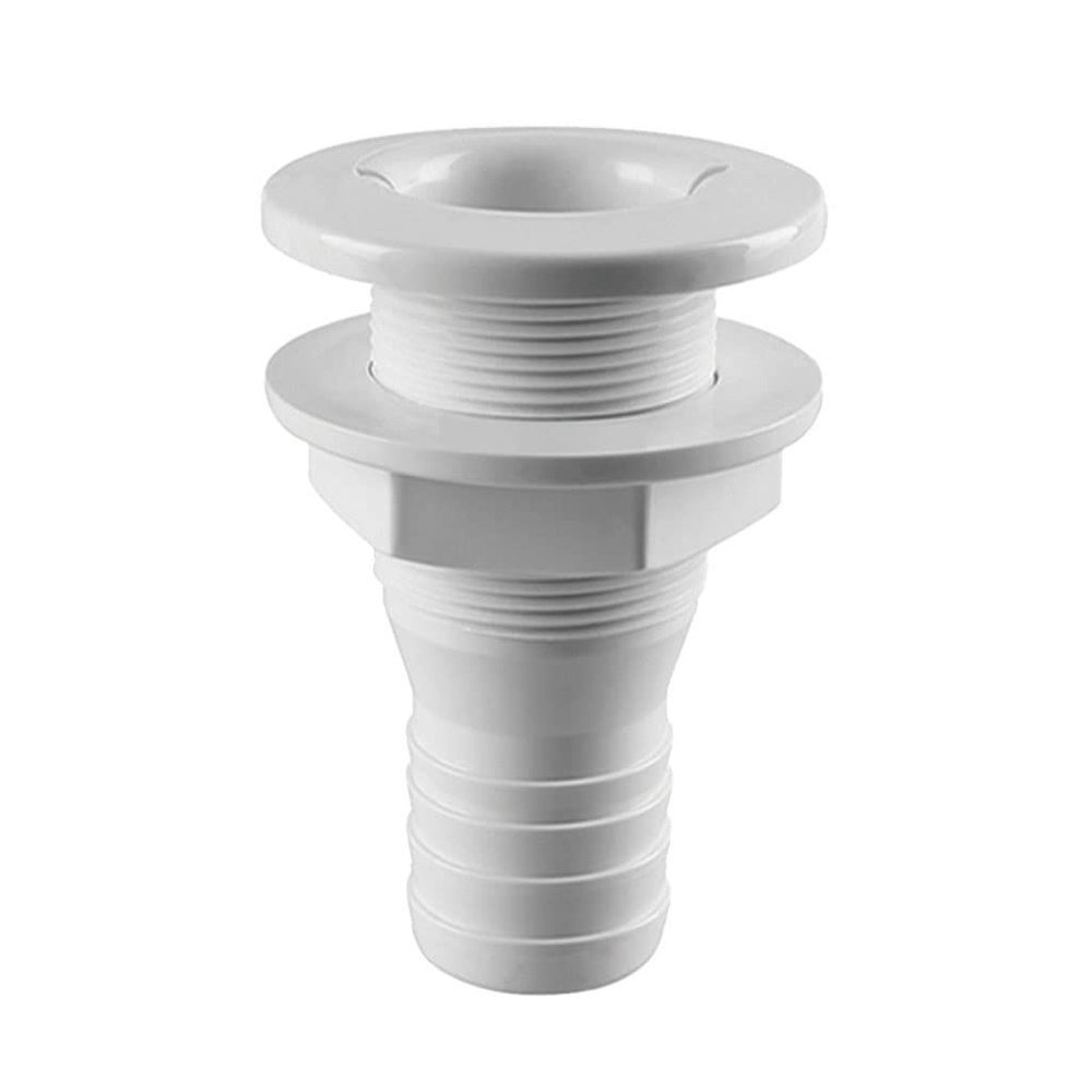 1pcs Marine Boat Plastic Thru Hull Fitting Connector for 5/8, 3/4, 1, 1-1/4, 1-1/2 Inch Hose Boat Drain Bilge Pump Plumbing Fittings (Color : 5/8 inch)