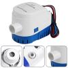 Automatic Submersible Bilge Pump for Small Boat, DC 12V/24V 750GPH/1100GPH 3/4 1/8 Outlet with Built in Switch Blue24v L view 3