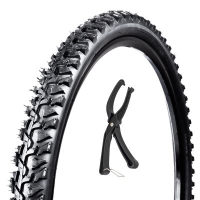 Swing Penguin 24/26 Inch Moutain Bike Tire with Bicycle Tire Levers 24/26x1.95 Inch 26x2.1inch Replacement Cycle Tire More Grip (Size : 26 * 2.1)