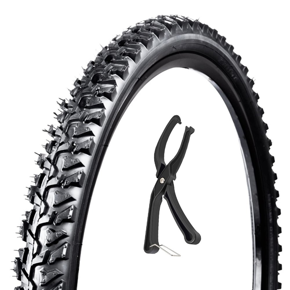Swing Penguin 24/26 Inch Moutain Bike Tire with Bicycle Tire Levers 24/26x1.95 Inch 26x2.1inch Replacement Cycle Tire More Grip (Size : 26 * 2.1)