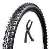 Swing Penguin 24/26 Inch Moutain Bike Tire with Bicycle Tire Levers 24/26x1.95 Inch 26x2.1inch Replacement Cycle Tire More Grip (Size : 26 * 2.1) view 1