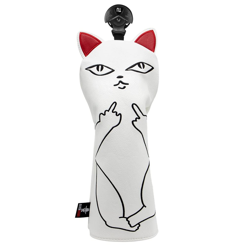 Golf Club Head Covers Cute Cat 3 Wood Headcovers Embroidery Driver Covers Wood Headcover Hybird Head Covers for Golf Clubs