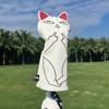 Golf Club Head Covers Cute Cat 3 Wood Headcovers Embroidery Driver Covers Wood Headcover Hybird Head Covers for Golf Clubs view 2