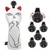 Golf Club Head Covers Cute Cat 3 Wood Headcovers Embroidery Driver Covers Wood Headcover Hybird Head Covers for Golf Clubs view 4