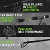 Fortis Fishing Spinning Rods 7ft - 2 pc - Medium - Strong, Sensitive, Lightweight, Graphite Blank with Super Durable Fiberglass Tip, Ergonomic Handle Includes Rod, Reel and Lures (Crankbaits) view 3