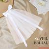 JEAIRTS Bridal Wedding Short Veil with Bow White Bachelorette Party Veils for Brides view 2