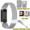 Metal Mesh Loop Bands for Fitbit Charge 5/Charge 6 Band for Women Men, Adjustable Stainless Steel Wristbands Replacement Straps for Charge 5/6 Activity TrackerSilver-S view 4