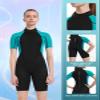 REALON Women's Mens Neoprene Shorty Wetsuit 2mm 3mm Back Zipper Cold Water Thermal Swimsuit for Swimming Surfing Diving Snorkeling view 2
