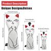 Golf Club Headcover Cute Cat Embroidery Driver Cover 3 Wood Headcover Hybird Head Covers Leather Hand-Made Wood Head Cover for Golf Club Wood Head Covers view 3