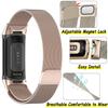 Metal Mesh Loop Bands for Fitbit Charge 5/Charge 6 Band for Women Men, Adjustable Stainless Steel Wristbands Replacement Straps for Charge 5/6 Activity TrackerChampagne Gold-S view 4