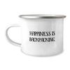 Cheap Backpacking, Happiness is Backpacking, Backpacking 12oz Camping Mug From view 1