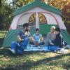 HIKERGARDEN 6 Person Camping Tent - Portable Easy Set Up Family Tent for Camp, Windproof Fabric Cabin Tent Outdoor for Hiking, Backpacking, Traveling (Dark Green) view 4