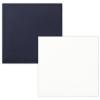DAISYSILK 100% Mulberry Silk Pocket Squares for Men, Luxury Silk Handkerchiefs, Mens Handkerchiefs 12"x12", Navy&Lvory view 1