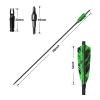 OBTOUTDOOR 28 Inch Carbon Hunting Arrows 12pcs 400/500/600 Spine Feather Arrows with Removable Tips for Recurve Bow Compound Bow Hunting (Spine-600) view 2