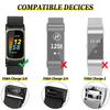 Metal Mesh Loop Bands for Fitbit Charge 5/Charge 6 Band for Women Men, Adjustable Stainless Steel Wristbands Replacement Straps for Charge 5/6 Activity TrackerGold-L view 2