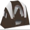 HIKERGARDEN 10 Person Camping Tent - Portable Large Family Tent for Camp, Windproof Fabric Dome Tent Outdoor for Hiking, Backpacking, Traveling - 14'x11'x74in(H) (Brown) view 1