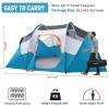 HIKERGARDEN 10 Person Camping Tent - Portable Large Family Tent for Camp, Windproof Fabric Dome Tent Outdoor for Hiking, Backpacking, Traveling - 14'x11'x74in(H) view 2