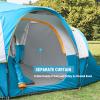 HIKERGARDEN 10 Person Camping Tent - Portable Large Family Tent for Camp, Windproof Fabric Dome Tent Outdoor for Hiking, Backpacking, Traveling - 14'x11'x74in(H) view 3