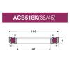 KOVNOVI 1-1/2 1.5 Inch 38.1mm Bicycle Headset Bearings TH-073 ACB518K TK518B 40x51.8x8mm, 36/45 Repair Bearing Accessories (Diameter : 10PCS, Size : ABEC 5) view 2