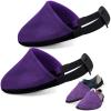 Zhanmai Bowling Shoe Slide, 2 Pack/ 1 Pair Adjustable Sole Cover Sock with Elastic Band Fit Most Men Women Shoes Bowling Accessories for Playing Ball Dancing, L(Purple) view 1