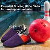 Zhanmai Bowling Shoe Slide, 2 Pack/ 1 Pair Adjustable Sole Cover Sock with Elastic Band Fit Most Men Women Shoes Bowling Accessories for Playing Ball Dancing, L(Purple) view 2